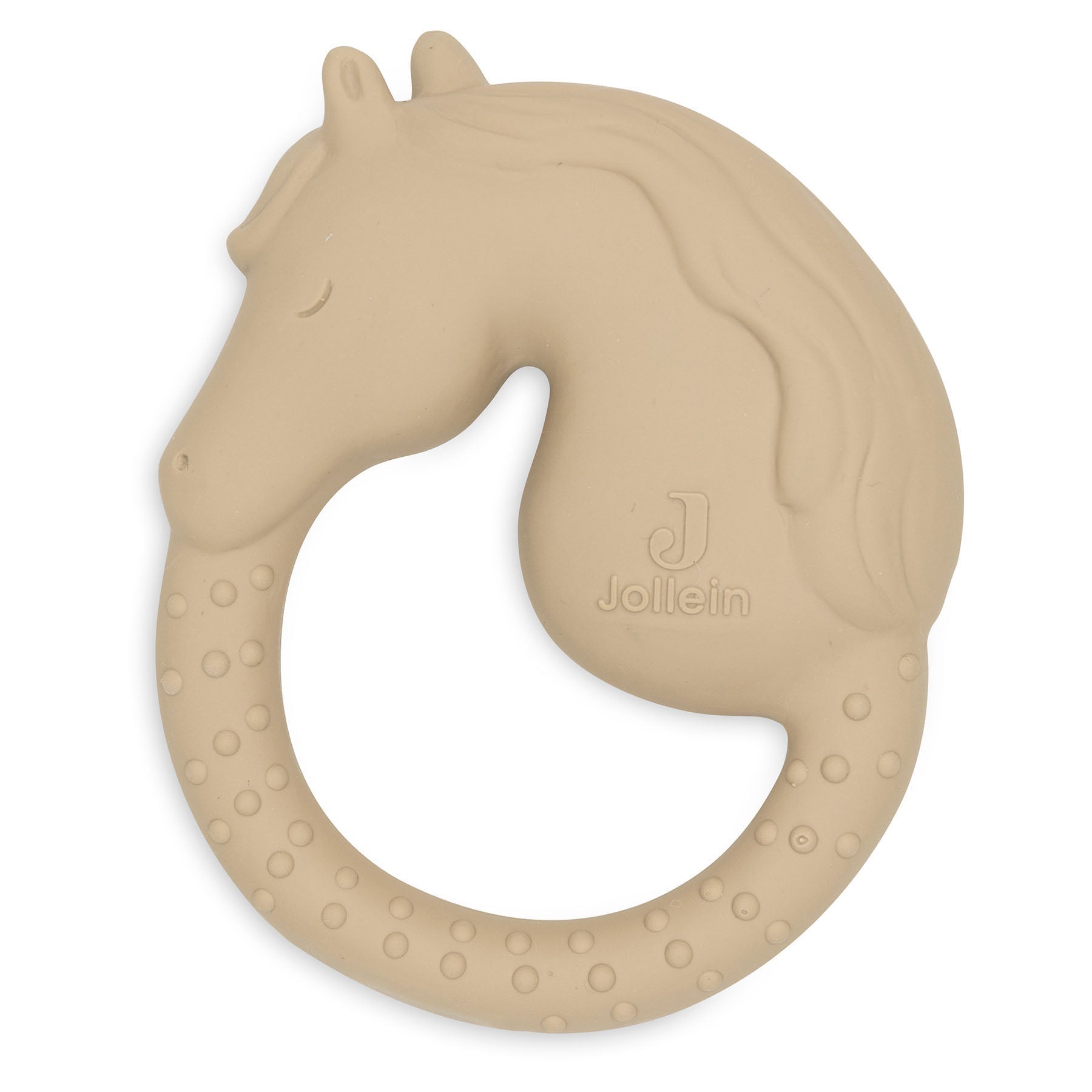 Anneau de dentition en caoutchouc naturel forme cheval