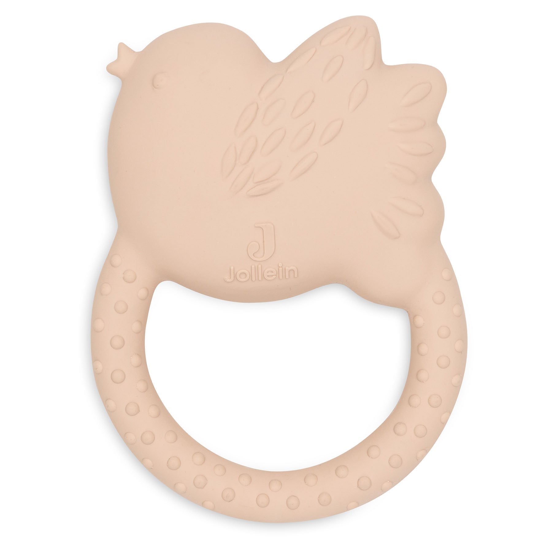 Anneau de dentition bébé forme oiseau rose
