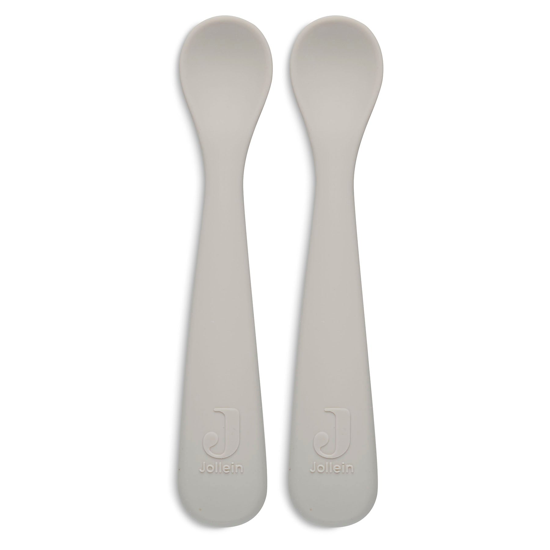 Cuillères bébé en silicone souple - lot de 2 - couleur nougat