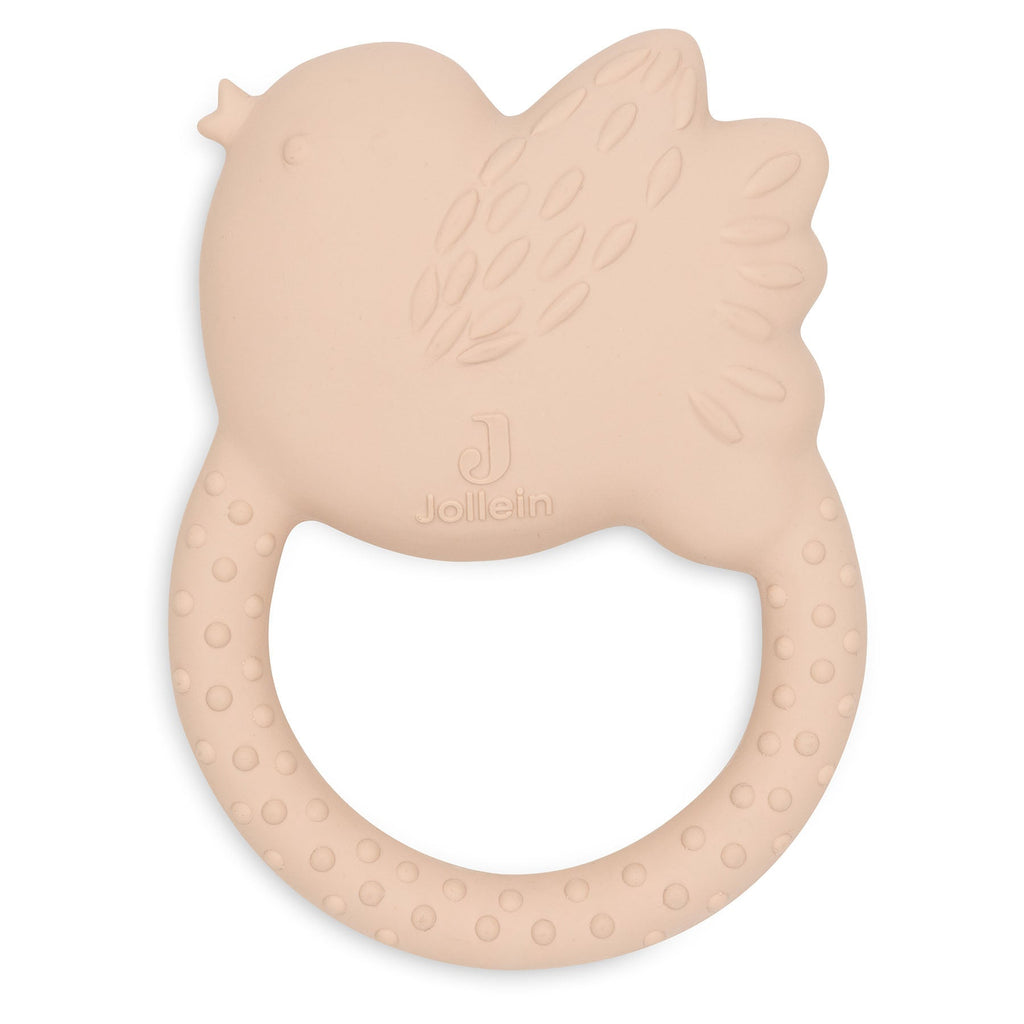 Anneau de dentition bébé forme oiseau rose