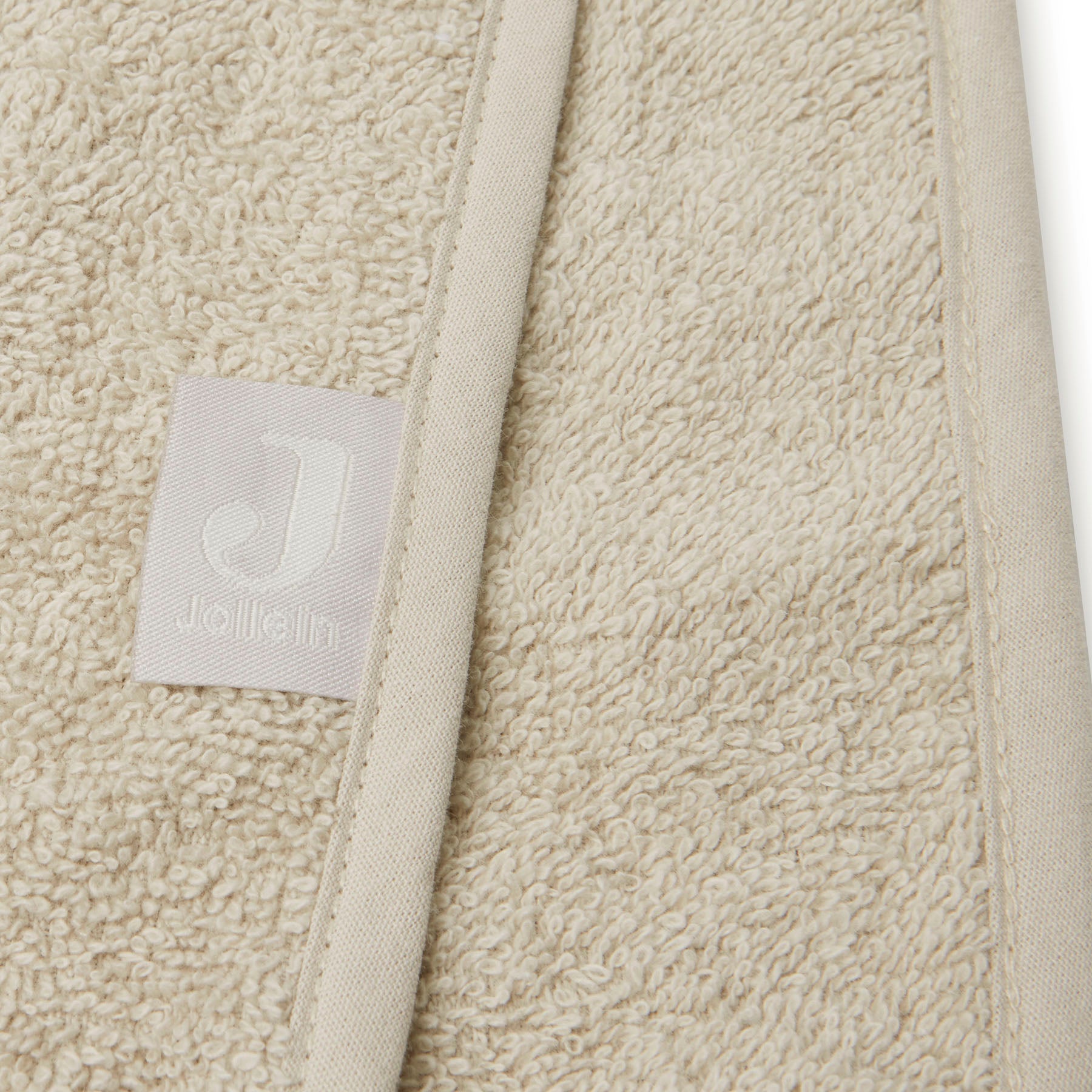 Cape de bain bébé en coton éponge nougat avec capuche