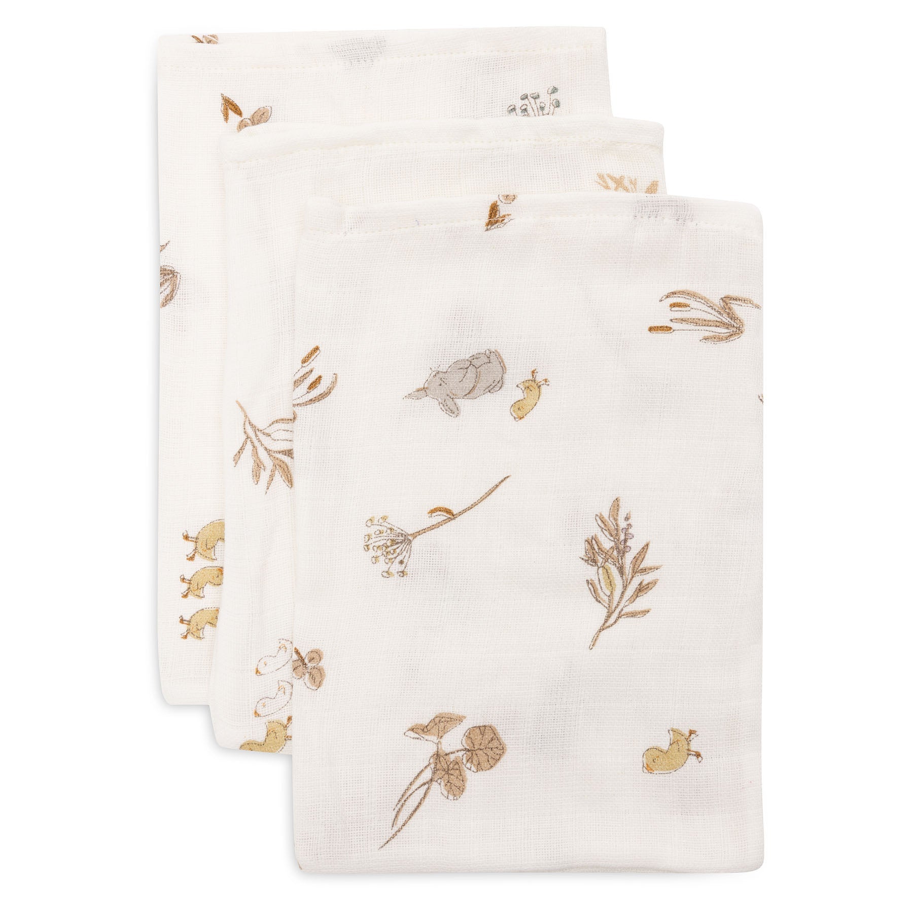 Gants de toilette en gaze de coton – Riverside (lot de 3)