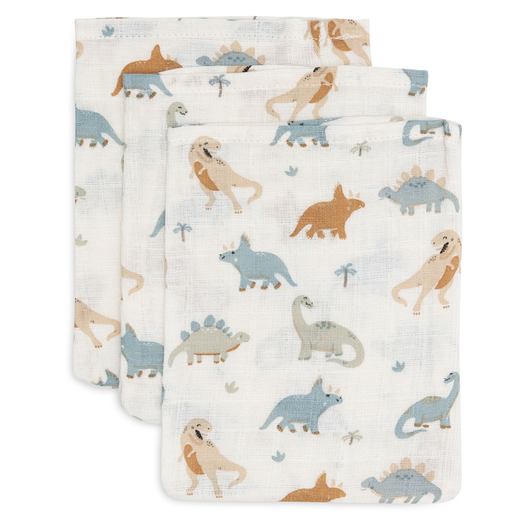 Gants de toilette bébé Roarsome – 3 pièces – motif dinosaure