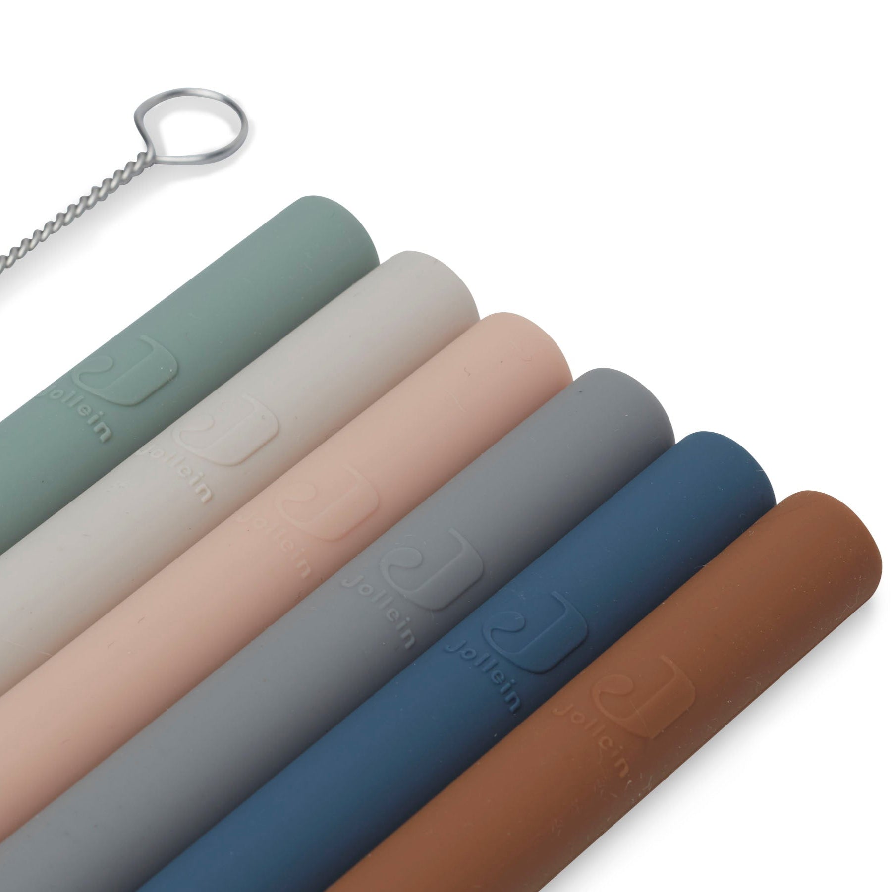 Accessoires repas silicone Jollein – pailles multicolores