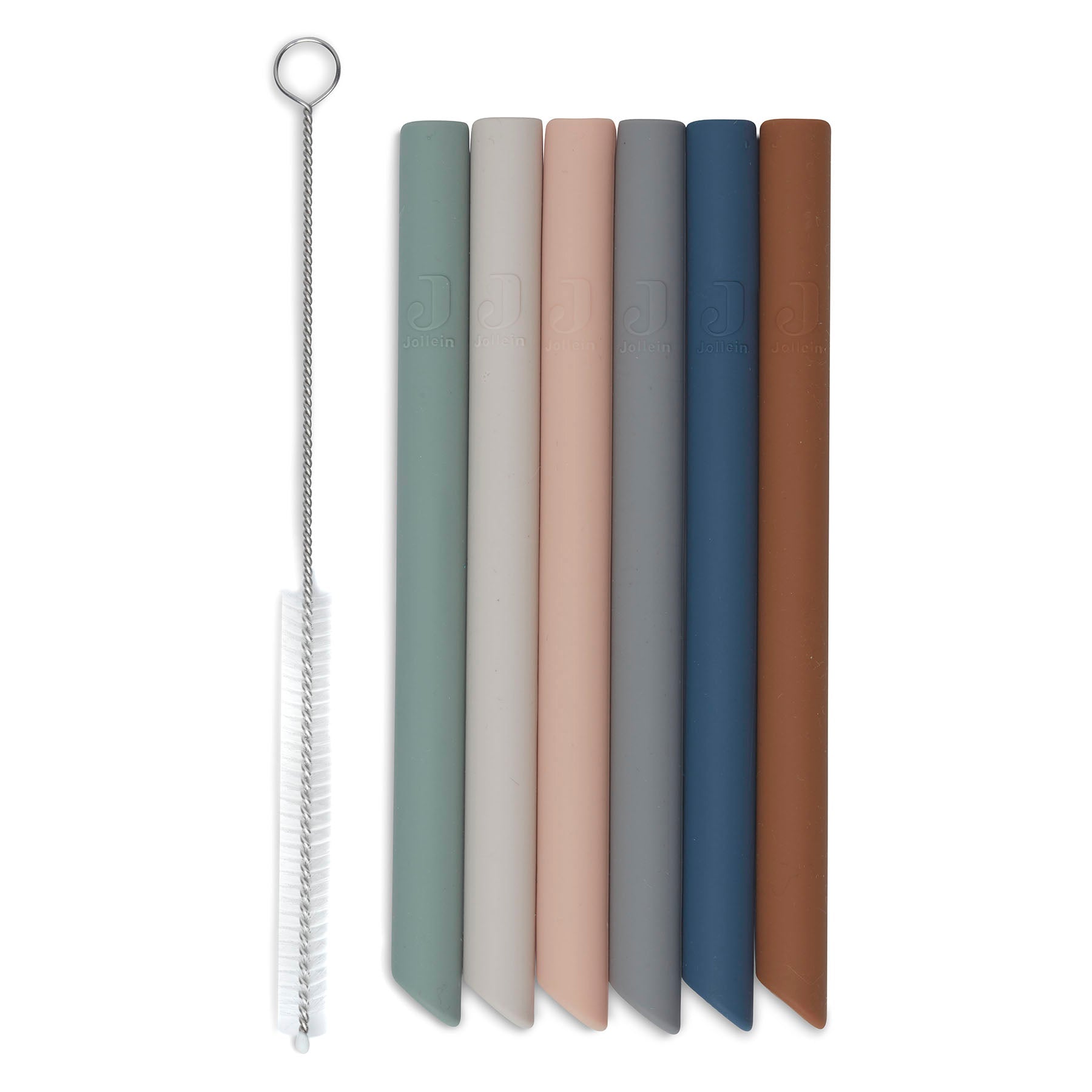 Pailles silicone bébé – lot de 6 – multicolores