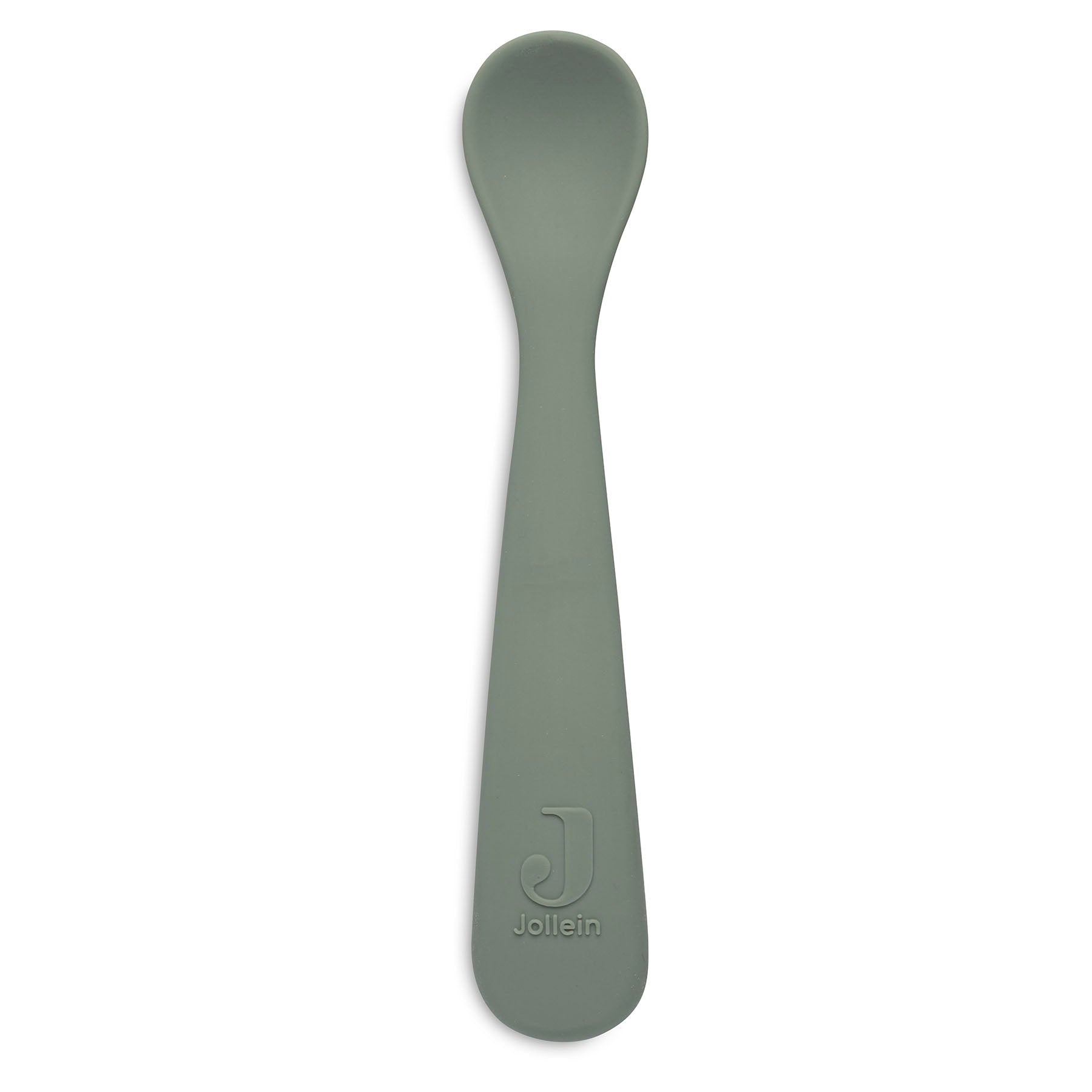 Cuillères bébé silicone souple - lot de 2 - couleur ash green