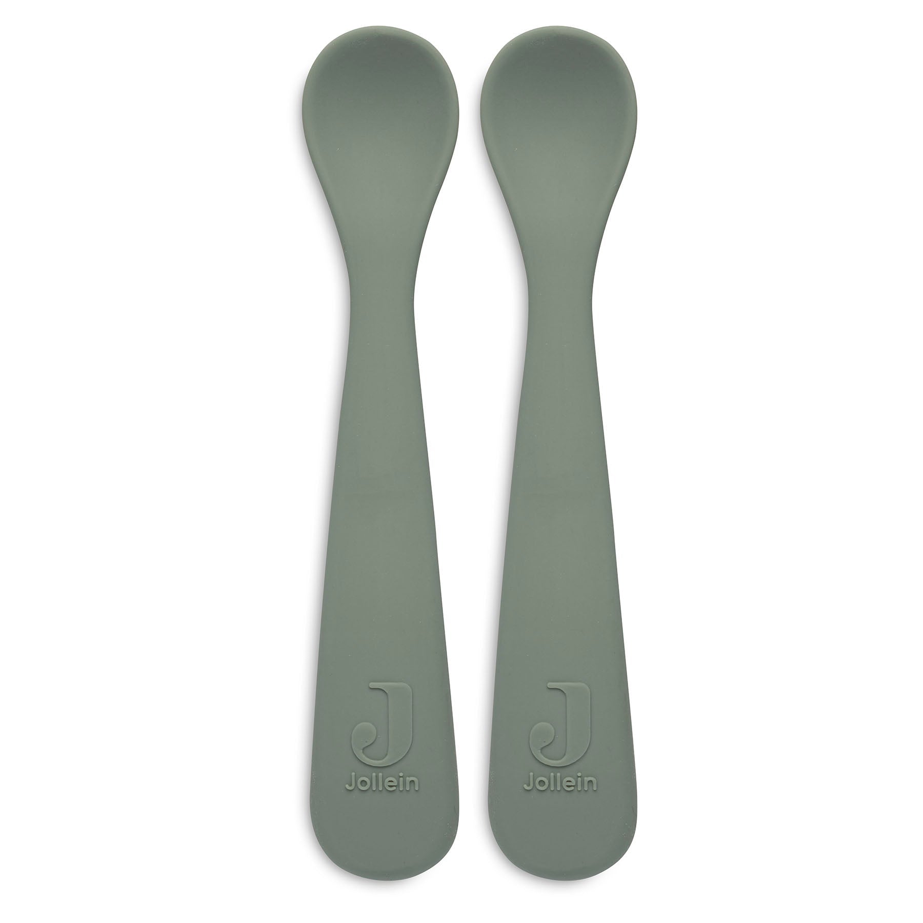 Cuillères incassables apprentissage repas bébé - Jollein vert frêne