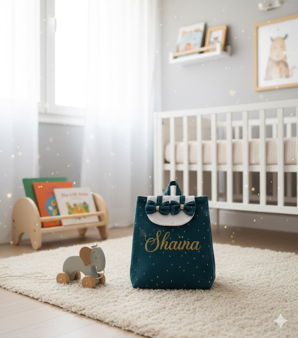 Sac à dos personnalisé pour maternelle, crèche ou nounou – Fait main