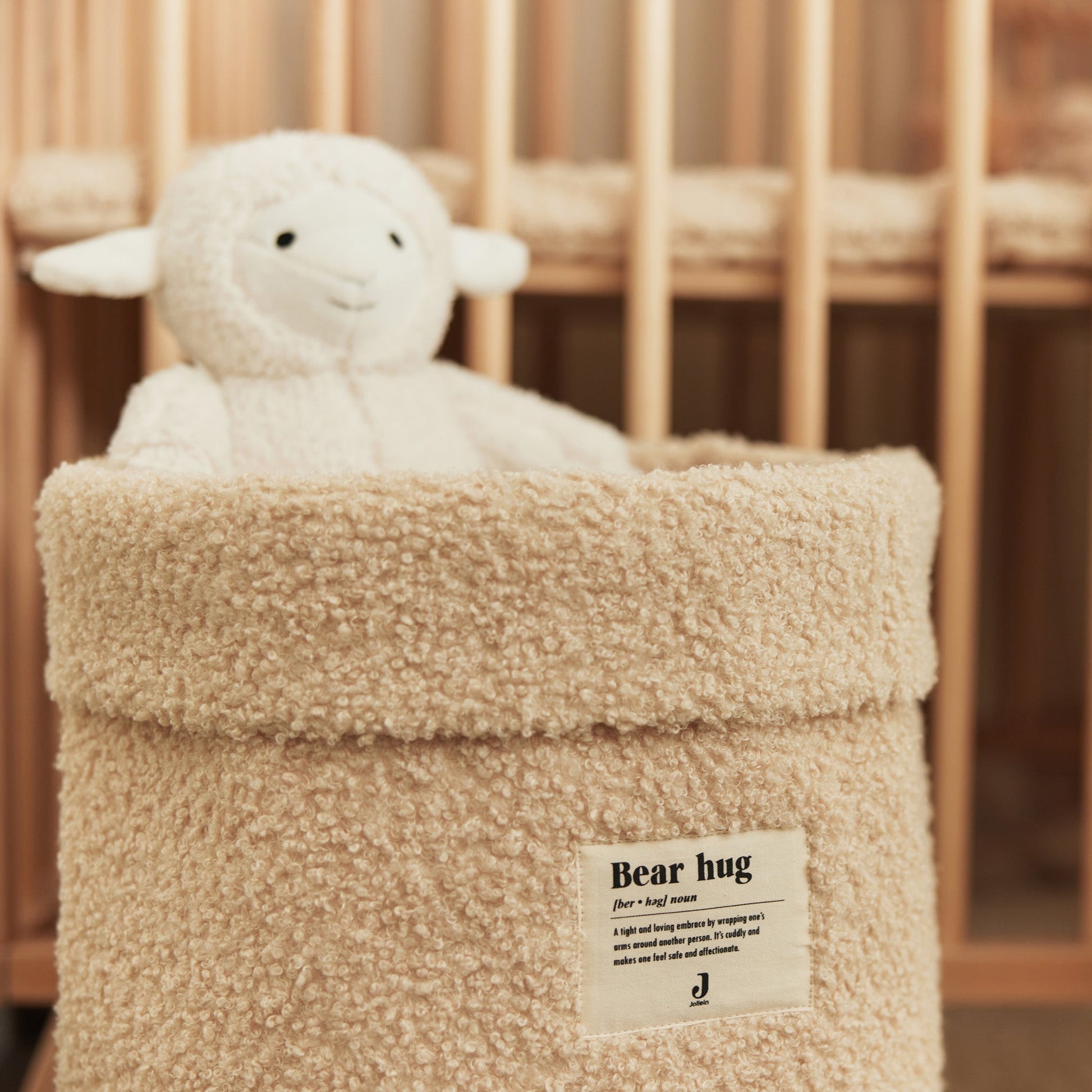 Panier de rangement Bouclé crème – Doux et pratique pour bébé