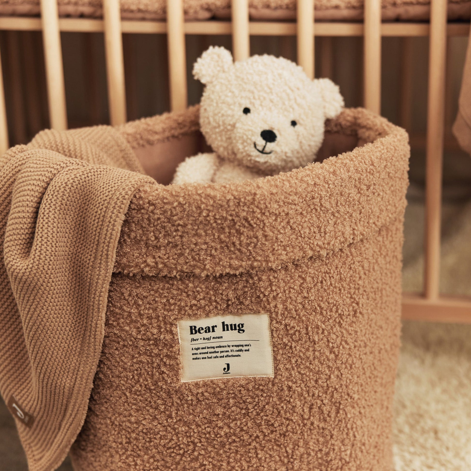 Panier de rangement Bouclé crème – Doux et pratique pour bébé