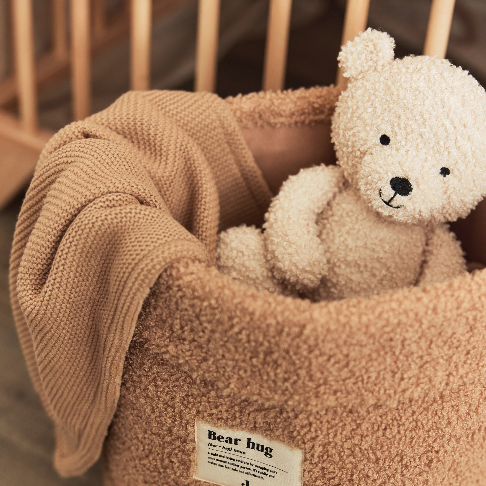 Panier de rangement Bouclé crème – Doux et pratique pour bébé
