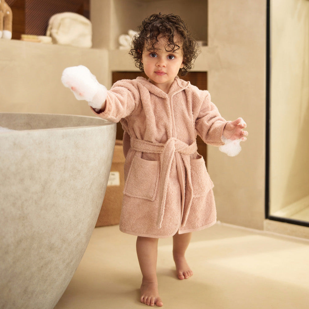 Peignoir enfant doux et absorbant – coloris Wild Rose