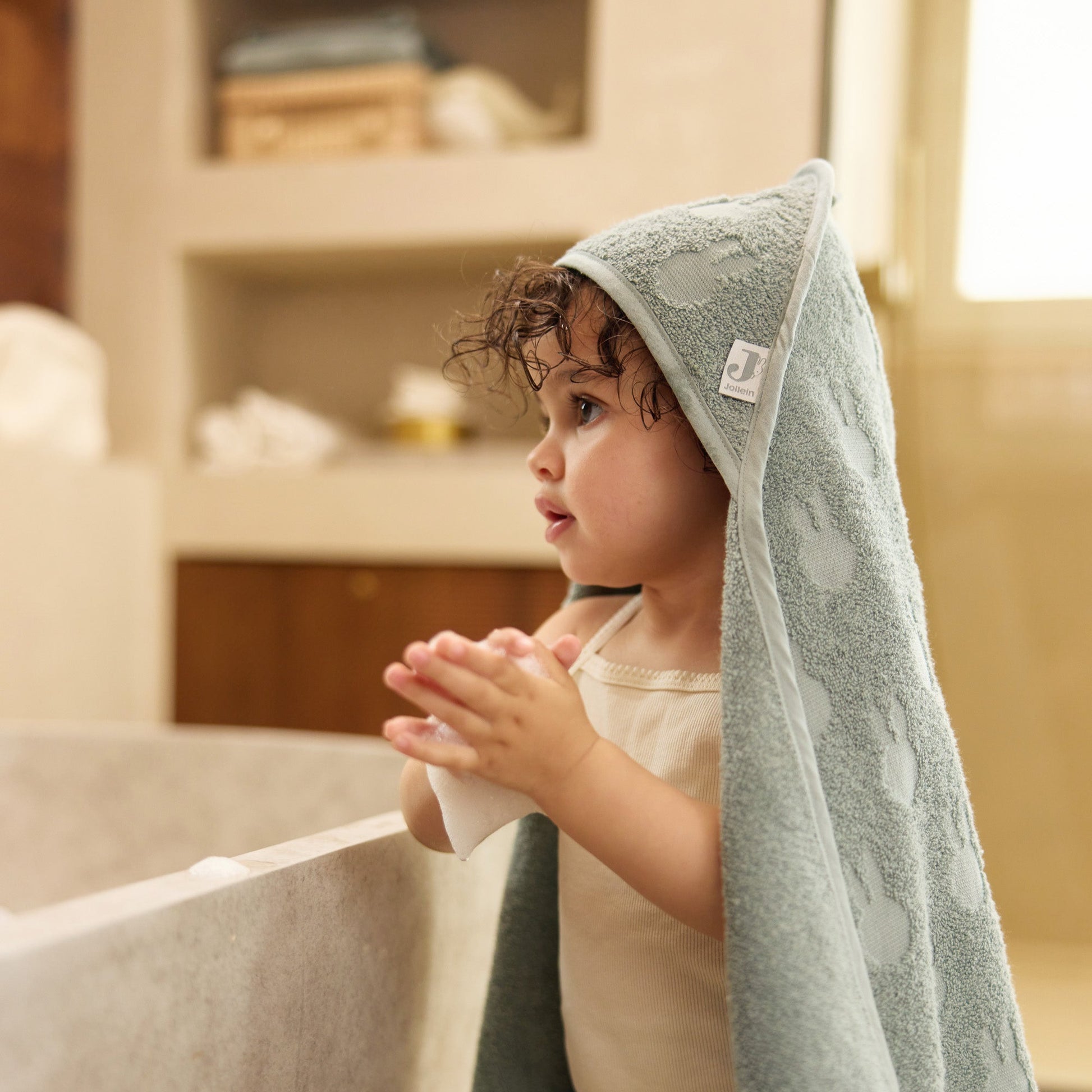 Cape de bain bébé Miffy Jacquard – Sea Green