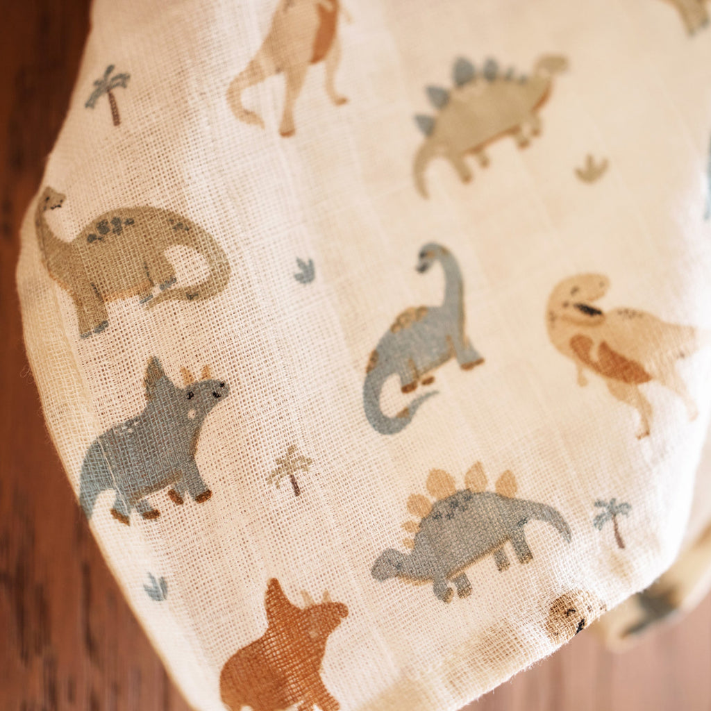Langes en gaze de coton – Roarsome (lot de 2, 115x115 cm)